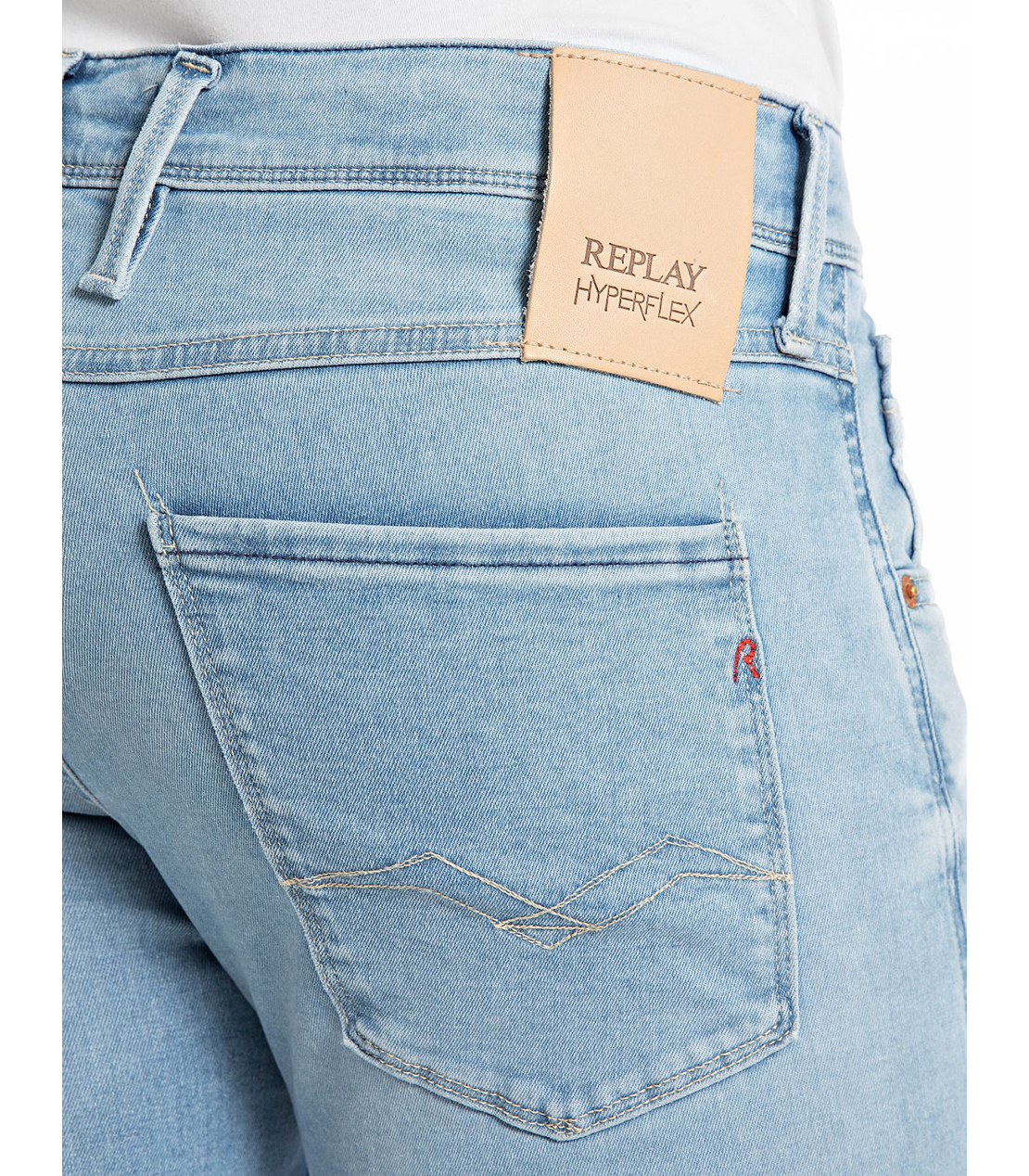 スリムフィットANBASS Hyperflex Re-used Original Broken & Repair 詳細画像 ライトブルー 8